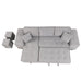 104.5" Pull Out Sleeper Sofa Reversible L-Shape 3 Seat Sectional Couch with Storage Chaise and 2 Stools for Living Room Furniture Set,Gray