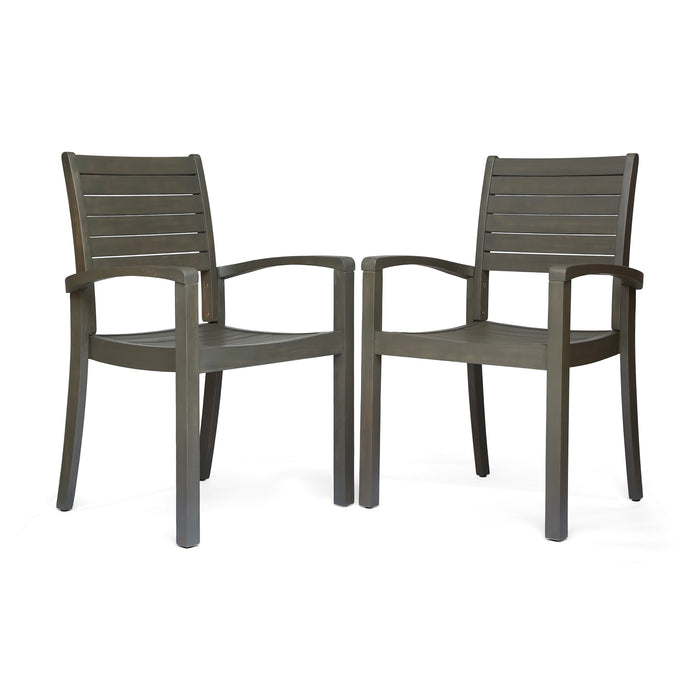 Outdoor Dining Chairs, Grey 63223.00GRY, KD - DTYStore