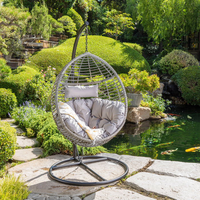 HANGING BASKET- GREY- NO STAND BASKET ONLY - DTYStore