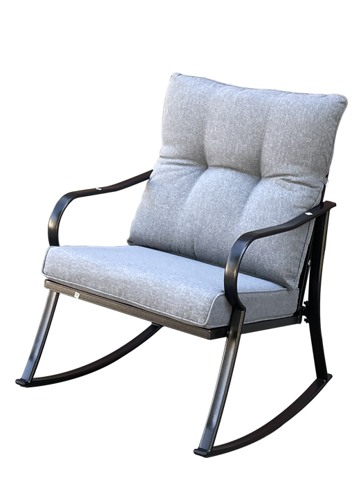 ROCKER SET CHAIR AND TEAPOY Medium grey - DTYStore