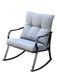 ROCKER SET CHAIR AND TEAPOY Medium grey - DTYStore