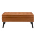 Storage Bench with Storage Bench for Bedroom End of Bed Bench Foot of Bed Bench Entryway Bench Storage Ottoman Bench 43.3" W x 17.7" Brown Leather Bench