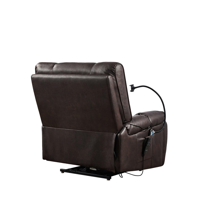 Recliner Chair with Phone Holder,Electric Power Lift Recliner Chair with 2 Motors Massage and Heat for Elderly, 3 Positions, 2 Side Pockets, Cup Holders