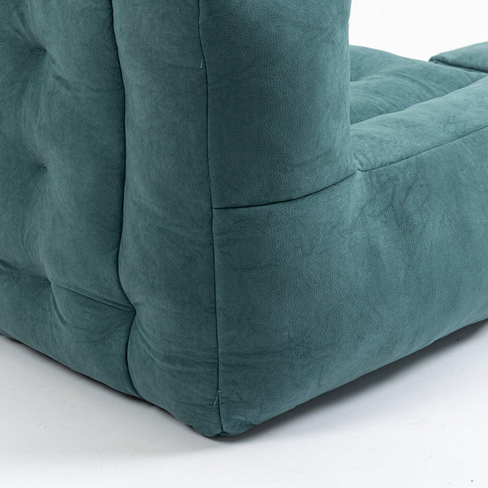 Fluffy bean bag chair, comfortable bean bag for adults and children, super soft lazy sofa chair with memory foam and ottoman, indoor modern focus bean bag chair for living room, bedroom, apartment - DTYStore