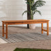 Modern Chevron-Top Solid Wood Patio Bench - Brown - DTYStore