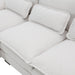 Modern U-shaped Sectional Sofa with Waist Pillows, Sleeper Couch with Chaise Lounge,6-seat Upholstered Symmetrical Sofa