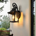 Large Outdoor Wall Sconce Lights with Clear Glass Can support multiple types of light bulbs 1pack - DTYStore