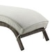 Salena Beige Fabric & Gray Finish Patio Sun Lounge - DTYStore