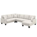 Modern U Shape Sectional Sofa Set with 3 Pillows for Living Room, Apartment, Office