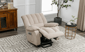 Massage Recliner Chair Electric Power Lift Recliner Chairs with Heat, Vibration, Side Pocket for Living Room Bedroom, Beige