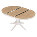 5-Piece Retro Functional Dining Table Set with Round Extendable Table and 4 Chairs