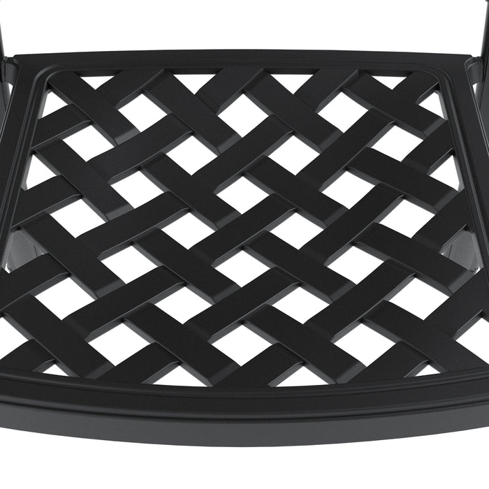 (Cushions In Random Colors)5-Piece Set Of Cast Aluminum Patio Furniture With Cushions - DTYStore