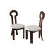 Vintage Rubber Solid Wood Dining Chair, Sheep Plush Dining Chair, Armless Dining Chair, Suitable For Small Home Dressing Room Model Room, Natural(Set Of 2) - DTYStore