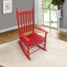 Wooden Porch Rocker Chair - Without Mat Rose Red