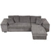 104.5" Modern L-Shape 3 Seat Reversible Sectional Couch, Pull Out Sleeper Sofa with Storage Chaise and 2 Stools for Living Room Furniture Set,Knox Charcoal