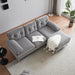 83" Modern Sectional Sofas Couches Velvet L Shaped Couches for Living Room, Bedroom, Light Grey