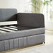 Daybed, sofa bed metal framed with trundle twin size, Grey, 78.4''w x 41''d x 29.8''h. - DTYStore