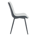 Extended Seat Cushion PU Dining Chair Set - Four Pieces.Smooth line design.Can integrate well into various modern home decoration styles.White and Dark Gray Splicing Colors. - DTYStore