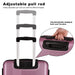 3 Piece Lightweight Luggage Set with TSA Lock, Durable Spinner Wheels and Hooks, Cross Striped