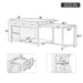 Extendable Kitchen Island with Storage, Multi-Functional Kitchen Cart with Built-In Power Outlets, Retro Kitchen Island on Wheels with Drawers and Open Shelves for Kitchen (Espresso+Natural) - DTYStore