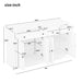 TREXM Kitchen Sideboard Storage Buffet Cabinet with 2 Drawers & 4 Doors Adjustable Shelves for Dining Room, Living Room (Antique White)