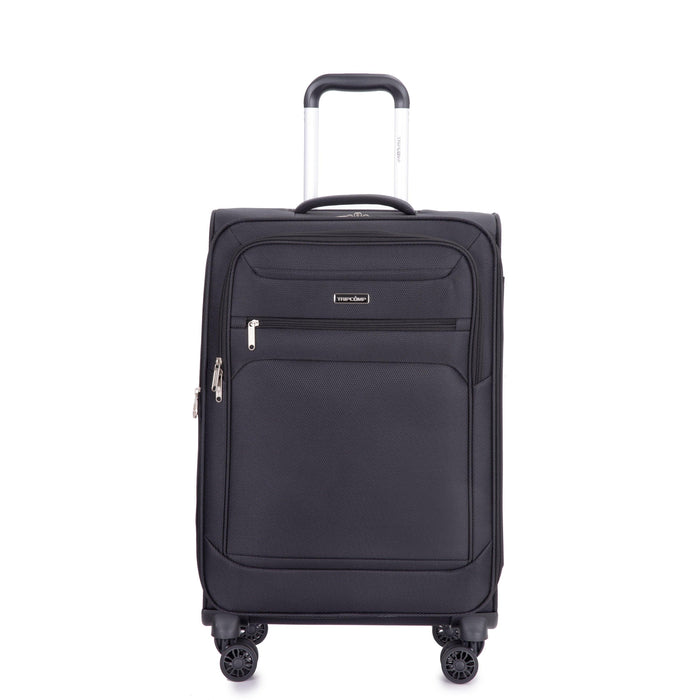 3-Piece Set Softshell Suitcase Spinner Wheels Terylene Polyester Luggage Sets Carry On