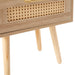 15.75" Rattan End table with drawer and solid wood legs, Modern nightstand, side table for living room, bedroom,natural - DTYStore