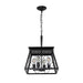 4-Light Farmhouse Chandeliers For Dining Room Black(No Bulbs)