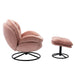 Accent chair TV Chair Living room Chair Pink sofa with Ottoman - DTYStore