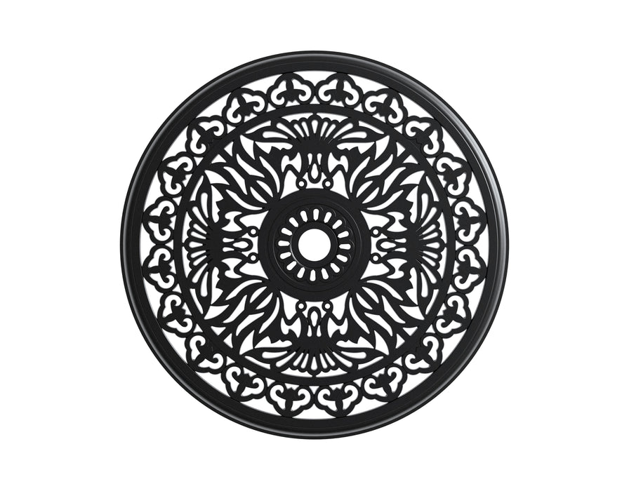 5-Piece Set Of Cast Aluminum Patio Furniture With Black Frame and Seat Cushions In Random Colors - DTYStore