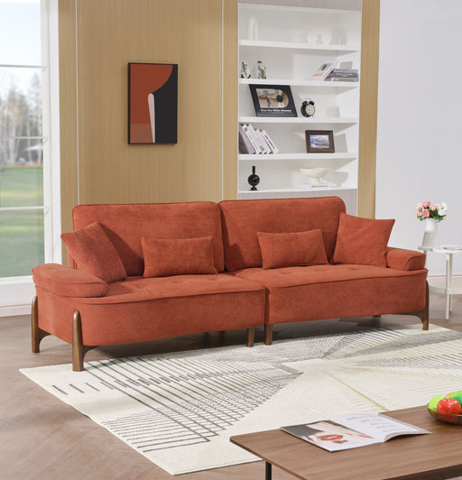 103 inch comfortable deep seated sofa with pillow, suitable for bedroom, living room, apartment, office, dormitory decoration - DTYStore