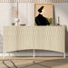 U_Style Elegant Sideboard Featuring Curved Bottom Doors with Arched Groove Design in a Stylish Four-Door Layout,Suitable for Living Rooms,Entrance and Study - DTYStore