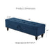 59" Bed Bench with Storage Blue Fabric