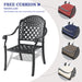 (Cushions In Random Colors)5-Piece Set Of Cast Aluminum Patio Furniture With Cushions - DTYStore