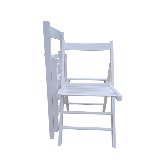 FOLDING CHAIR-2/S, FOLDABLE STYLE -WHITE - DTYStore
