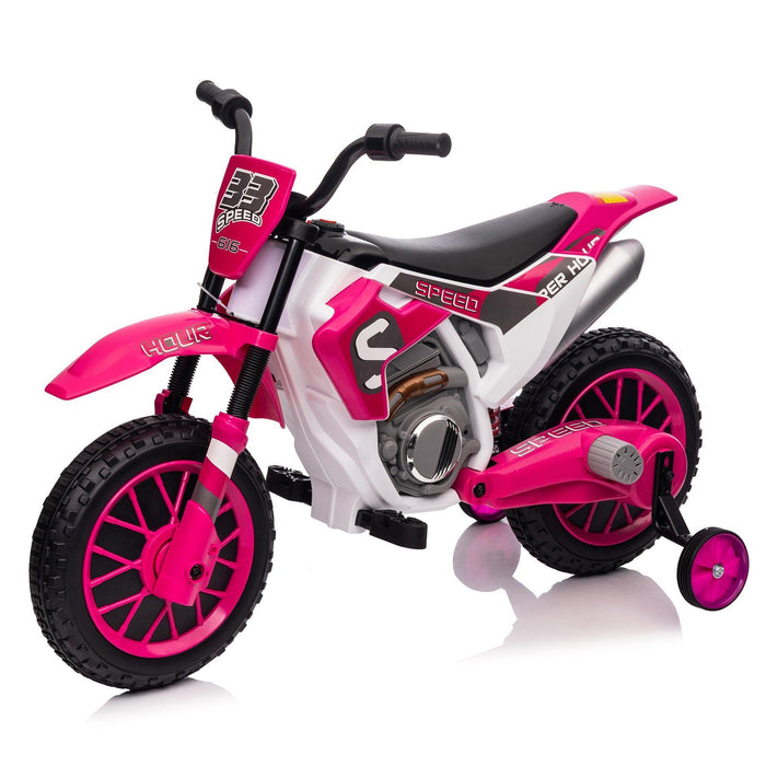 12V Kids Ride on Toy Motorcycle, Electric Motor Toy Bike with Training Wheels for Kids 3 - 6