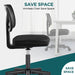 Armless Desk Chair Small Home Office Chair with Lumbar Support - DTYStore