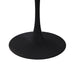 42"Modern Round Dining Table with Printed OAK Color Grain Table Top,Metal Base Dining Table, End Table Leisure Coffee Table