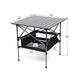 Set of 3, Folding Outdoor Table and Chairs Set for Indoor, Outdoor Camping, Picnics, Beach,Backyard, BBQ, Party, Patio, Black/Gray - DTYStore
