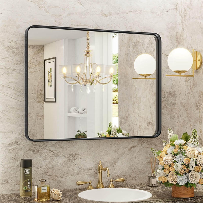 Bathroom Mirror Vanity Mirror for Wall,Aluminum Alloy Framed Wall Mirror Farmhouse,40"Ã—30" - DTYStore