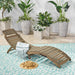 LAHAINA WOOD FOLDABLE CHAISE LOUNGE - GREY - DTYStore