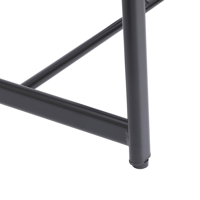 27''H Barstool Set of 3 Wooden Round Bar Stools with Footrest Modern Kitchen Chairs for Counter (Black & Black) - DTYStore
