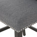 Vienna Contemporary Fabric Tufted Wingback 27 Inch Counter Stools, Set of 2, Charcoal and Dark Brown - DTYStore