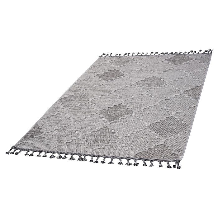 DTY Signature Collection 5X7 White/Grey /Trellis Indoor/Outdoor Area Rug - DTYStore