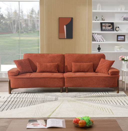 103 inch comfortable deep seated sofa with pillow, suitable for bedroom, living room, apartment, office, dormitory decoration - DTYStore