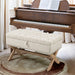 35 Inch Storage Ottoman Bench with Button-Tufted Design and Linen Storage