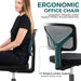 Armless Desk Chair Small Home Office Chair with Lumbar Support - DTYStore