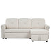 83" Modern Convertible Sleeper Sofa Bed with Storage Chaise,Beige