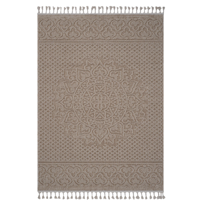 DTY Signature Collection 8X10 Beige /Medallion Indoor/Outdoor Area Rug - DTYStore