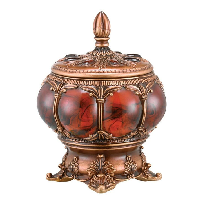 11.5" Tall Polyresin Decorative Jewelry Box, Victorian Style